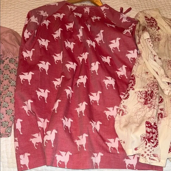 Pink & Cream Matching Girls Set Pegasus and Fairy Prints size 10 years